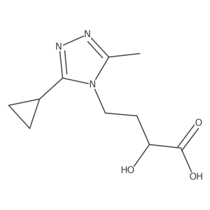 4-(3-cyclopropyl-5-methyl-4H-1,2,4-triazol-4-yl)-2-hydroxybutanoic acid结构式