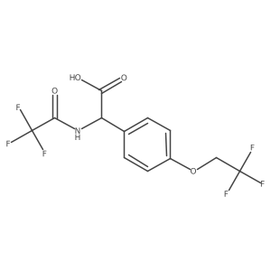 2-(2,2,2-Trifluoroacetamido)-2-[4-(2,2,2-trifluoroethoxy)phenyl]acetic acid结构式