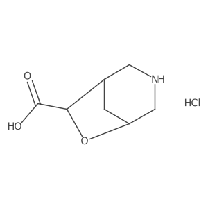 6-Oxa-3-azabicyclo[3.2.1]octane-7-carboxylic acid hydrochloride结构式