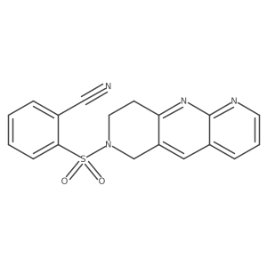 2-{6H,7H,8H,9H-pyrido[2,3-b]1,6-naphthyridine-7-sulfonyl}benzonitrile结构式