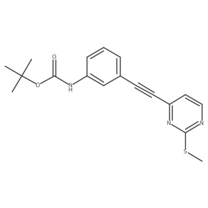 tert-butyl N-(3-{2-[2-(methylsulfanyl)pyrimidin-4-yl]ethynyl}phenyl)carbamate Structure
