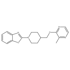 2-(4-{[(3-Methylpyrazin-2-yl)oxy]methyl}piperidin-1-yl)-1,3-benzoxazole结构式