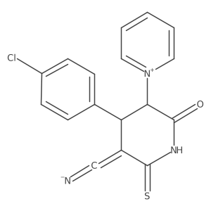 4-(4-Chlorophenyl)-3-cyano-6-oxo-5-(1-pyridiniumyl)-1,4,5,6-tetrahydro-2-pyridinylsulfide结构式