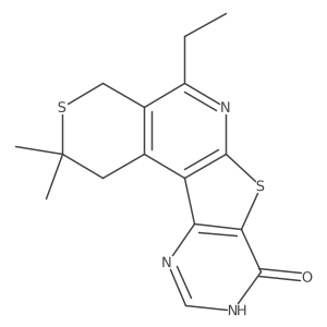 5-Ethyl-2,2-dimethyl-1,4-dihydro-2H,9H-3,7-dithia-6,9,11-triaza-benzo[c]fluoren-8-one Structure