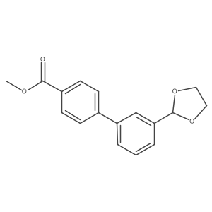 Methyl 3'-(1,3-dioxolan-2-yl)[1,1'-biphenyl]-4-carboxylate Structure