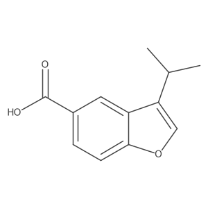 3-Isopropyl-1-benzofuran-5-carboxylic acid结构式