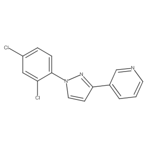 3-[1-(2,4-Dichlorophenyl)pyrazol-3-yl]pyridine结构式