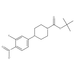Tert-butyl 4-(3-fluoro-4-nitrophenyl)piperazine-1-carboxylate结构式