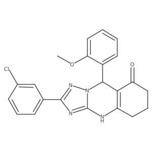 2-(3-chlorophenyl)-9-(2-methoxyphenyl)-5,6,7,9-tetrahydro[1,2,4]triazolo[5,1-b]quinazolin-8(4H)-one Structure