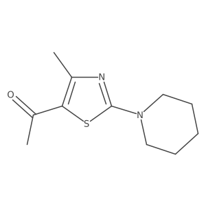 1-(4-Methyl-2-piperidin-1-yl-1,3-thiazol-5-yl)ethanone结构式