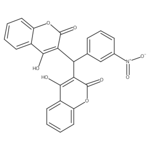3,3'-[(3-nitrophenyl)methanediyl]bis(4-hydroxy-2H-chromen-2-one) Structure