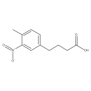 4-(4-Methyl-3-nitrophenyl)butanoic acid结构式