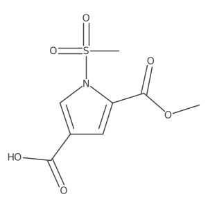 1-Methanesulfonyl-1H-pyrrole-2,4-dicarboxylic acid 2-methyl ester结构式