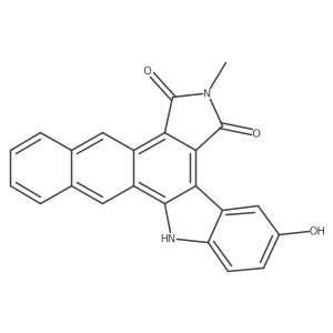 3-Hydroxy-6-methylnaphtho[2,3-a]pyrrolo[3,4-c]carbazole-5,7(6H,14H)-dione Structure