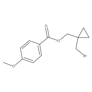 1-(p-Methoxybenzoyloxy)methyl 1-bromomethyl cyclopropane结构式