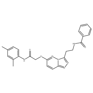 N-(2-(6-((2-((2,4-dimethylphenyl)amino)-2-oxoethyl)thio)-[1,2,4]triazolo[4,3-b]pyridazin-3-yl)ethyl)benzamide结构式