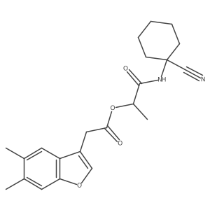[1-[(1-Cyanocyclohexyl)amino]-1-oxopropan-2-yl] 2-(5,6-dimethyl-1-benzofuran-3-yl)acetate Structure