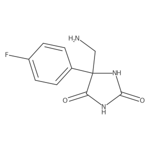 5-(Aminomethyl)-5-(4-fluorophenyl)-2,4-imidazolidinedione结构式