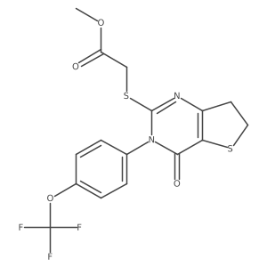 Methyl 2-((4-oxo-3-(4-(trifluoromethoxy)phenyl)-3,4,6,7-tetrahydrothieno[3,2-d]pyrimidin-2-yl)thio)acetate Structure