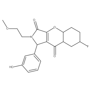 7-fluoro-1-(3-hydroxyphenyl)-2-(2-methoxyethyl)-4a,5,6,7,8,8a-hexahydro-1H-chromeno[2,3-c]pyrrole-3,9-dione Structure