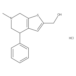 4,5,6,7-Tetrahydro-6-methyl-4-phenylthieno[2,3-c]pyridin-2-methanol HCL结构式
