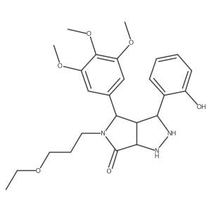 5-(3-Ethoxypropyl)-3-(2-hydroxyphenyl)-4-(3,4,5-trimethoxyphenyl)-1,2,3,3a,4,6a-hexahydropyrrolo[3,4-c]pyrazol-6-one Structure