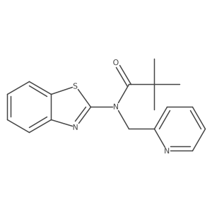 N-(benzo[d]thiazol-2-yl)-N-(pyridin-2-ylmethyl)pivalamide结构式