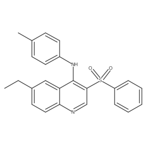 6-ethyl-3-(phenylsulfonyl)-N-(p-tolyl)quinolin-4-amine Structure
