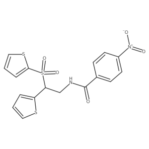4-nitro-N-[2-(2-thienyl)-2-(2-thienylsulfonyl)ethyl]benzamide Structure
