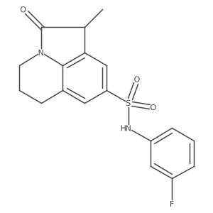 N-(3-fluorophenyl)-1-methyl-2-oxo-2,4,5,6-tetrahydro-1H-pyrrolo[3,2,1-ij]quinoline-8-sulfonamide结构式