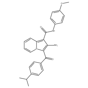 2-amino-3-(4-isopropylbenzoyl)-N-(4-methoxyphenyl)indolizine-1-carboxamide结构式
