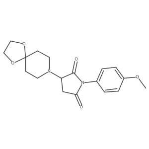 3-(1,4-Dioxa-8-azaspiro[4.5]dec-8-yl)-1-(4-methoxyphenyl)pyrrolidine-2,5-dione Structure