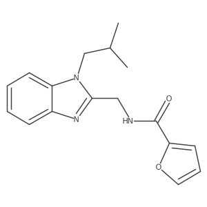 2-furyl-N-{[1-(2-methylpropyl)benzimidazol-2-yl]methyl}carboxamide Structure