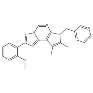2-[8,9-dimethyl-7-(3-pyridinylmethyl)-7H-pyrrolo[3,2-e][1,2,4]triazolo[1,5-c]pyrimidin-2-yl]phenyl methyl ether结构式