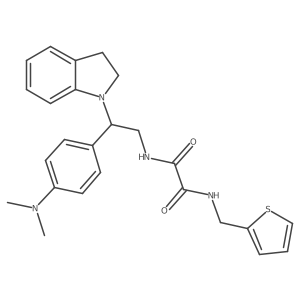N1-(2-(4-(dimethylamino)phenyl)-2-(indolin-1-yl)ethyl)-N2-(thiophen-2-ylmethyl)oxalamide Structure