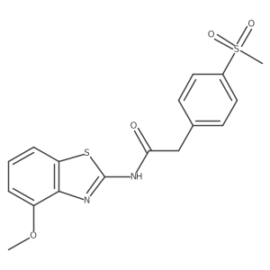 N-(4-methoxybenzo[d]thiazol-2-yl)-2-(4-(methylsulfonyl)phenyl)acetamide结构式