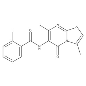 N-(3,7-dimethyl-5-oxo-5H-thiazolo[3,2-a]pyrimidin-6-yl)-2-iodobenzamide结构式