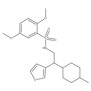 2,5-dimethoxy-N-(2-(4-methylpiperazin-1-yl)-2-(thiophen-3-yl)ethyl)benzenesulfonamide Structure