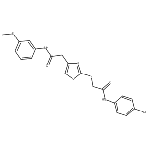 N-(4-chlorophenyl)-2-((4-(2-((3-(methylthio)phenyl)amino)-2-oxoethyl)thiazol-2-yl)thio)acetamide Structure
