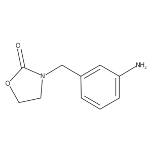 3-[(3-Aminophenyl)methyl]-1,3-oxazolidin-2-one结构式