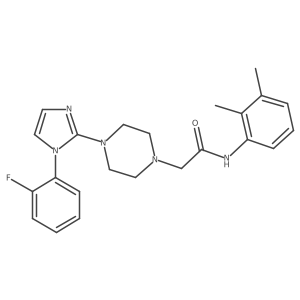 N-(2,3-dimethylphenyl)-2-(4-(1-(2-fluorophenyl)-1H-imidazol-2-yl)piperazin-1-yl)acetamide结构式