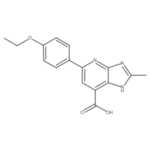 5-(4-ethoxyphenyl)-2-methyl-3H-imidazo[4,5-b]pyridine-7-carboxylic acid结构式