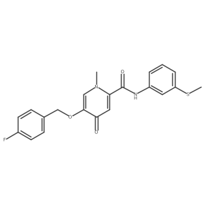 5-((4-fluorobenzyl)oxy)-1-methyl-N-(3-(methylthio)phenyl)-4-oxo-1,4-dihydropyridine-2-carboxamide Structure
