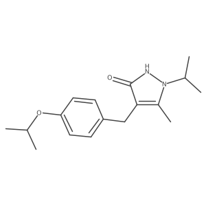 3-methyl-2-propan-2-yl-4-[(4-propan-2-yloxyphenyl)methyl]-1H-pyrazol-5-one Structure