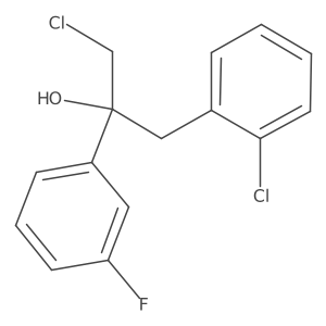 1-Chloro-3-(2-chloro-phenyl)-2-(3-fluoro-phenyl)-propan-2-ol结构式