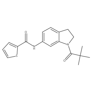 N-[1-(2,2-dimethylpropanoyl)-2,3-dihydro-1H-indol-6-yl]thiophene-2-carboxamide Structure