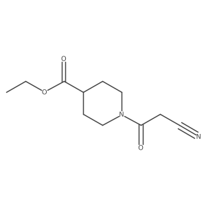 Ethyl 1-(2-cyanoacetyl)-4-piperidinecarboxylate Structure