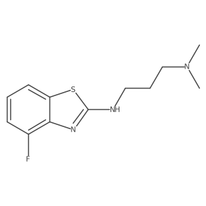 N'-(4-fluoro-1,3-benzothiazol-2-yl)-N,N-dimethylpropane-1,3-diamine结构式