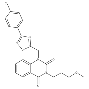 COCCCn1c(=O)c2ccccc2n(Cc2nc(-c3ccc(Cl)cc3)no2)c1=O结构式