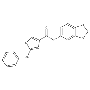 O=C(Nc1ccc2c(c1)OCO2)c1csc(Nc2ccccc2)n1结构式